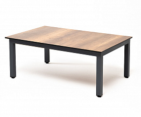 Канны журнальный столик из HPL 90х60, H40, каркас темно-серый (RAL 7024), цвет столешницы дуб