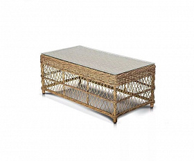 Стол журнальный Гранд Латте 4SIS из искусственного ротанга, цвет соломенный