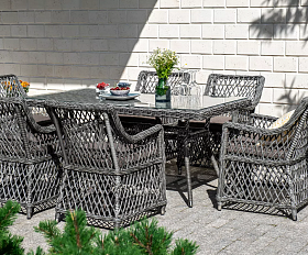 Обеденная Латте 4SIS группа плетеная, цвет графит