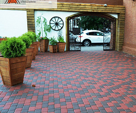 Тротуарная плитка Инсбрук Альт 40 мм Красный