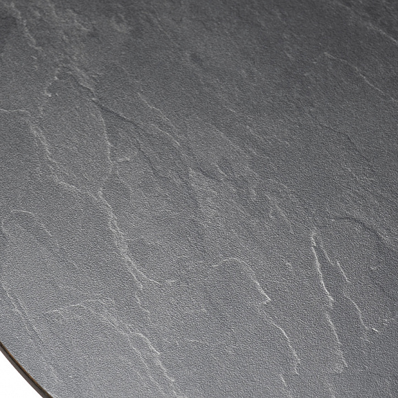 Сантьяго журнальный стол из HPL круглый Ø40 H55, каркас из стали темно-серый (RAL 7024), цвет столешницы серый гранит фото 3