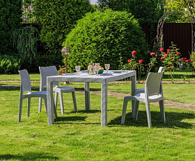 Обеденный комплект July S Royal Family из пластика, цвет светло-серый