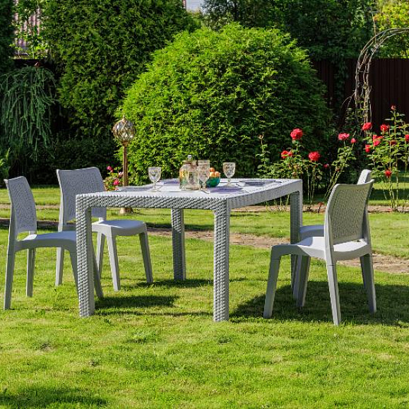 Обеденный комплект July S Royal Family из пластика, цвет светло-серый фото 2