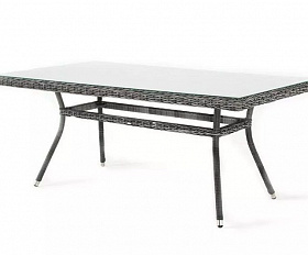 Плетеный стол Латте 4SIS из искусственного ротанга, цвет графит