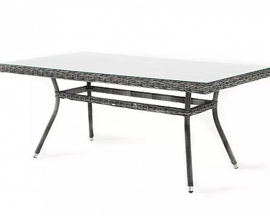 Плетеный стол Латте 4SIS из искусственного ротанга, цвет графит