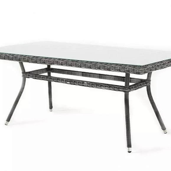 Плетеный стол Латте 4SIS из искусственного ротанга, цвет графит фото 1