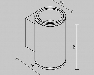 Настенный светильник (бра) Shim Maytoni O303WL-L10W3K цвет Белый