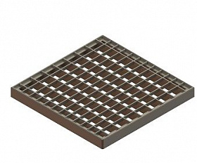 Решетка водоприемная Basic РВ-28.28 ячеистая стальная оцинкованная