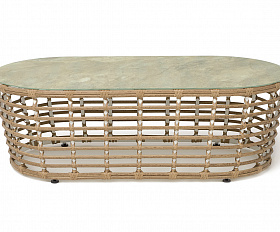 Валенсия журнальный столик из искусственного ротанга, цвет соломенный