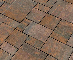 Тротуарная плитка Нобетек Новый город квартет 4НГК6Ф Колормикс №26 Орех