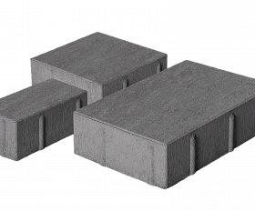 Тротуарная плитка Нобетек Новый город 1НГ6Ф Темно-серая