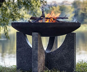 Костровая чаша чугунная Concretika Premium S80, толщина 12 мм