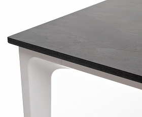 Малага обеденный стол из HPL 90х90см, цвет серый гранит, каркас белый