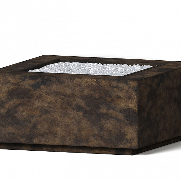 Уличный газовый камин POLUS Vitgarden 100x100x45 см фото 2