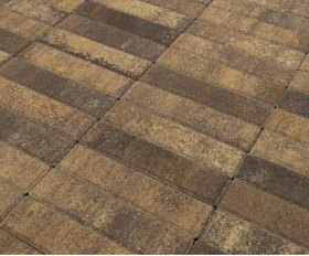 Тротуарная плитка Braer Прямоугольник ColorMix 200х50х60 мм Каштан