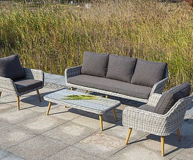 Столик журнальный Прованс 4SIS из искусственного ротанга, цвет бежевый