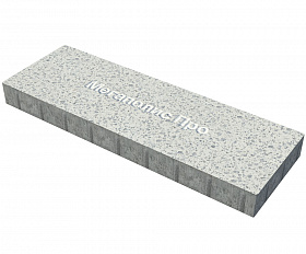 Пошаговая плита для дорожек 900x300x80 мм Терраццо белый с серым