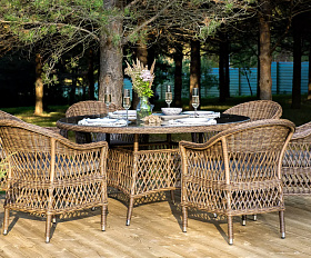 Обеденная Эспрессо–150 S 4SIS группа плетеная, цвет коричневый