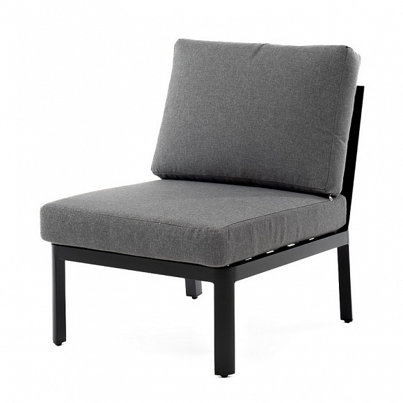 Париж модуль диванный алюминиевый центральный, цвет серый фото 1