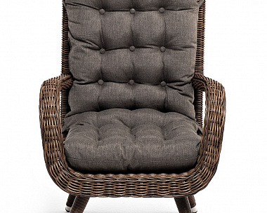 Плетеное кресло Толедо 4SIS из искусственного ротанга, цвет коричневый
