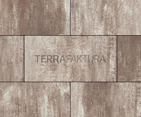 Тротуарная плитка Terrafaktura Урбан 600x300x80 мм Мокрый известняк
