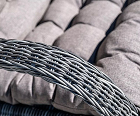 Лаунж-зона Толедо 4SIS из искусственного ротанга, цвет графит