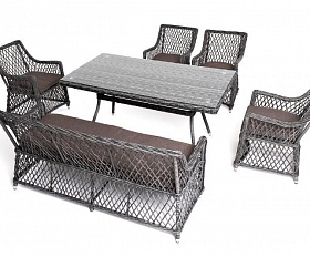 Обеденная группа Катания 4SIS на 6 персон, цвет графит