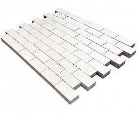 Тротуарная плитка Steinrus Прямоугольник Лайн 200х100х60 мм Белый