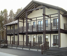 Столб ограждения Экодэк Спирит 120х120 мм, цвет Шоколад