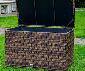 Сундук для хранения Karl 120 Royal Family из искусственного ротанга c колесиками, цвет коричневый