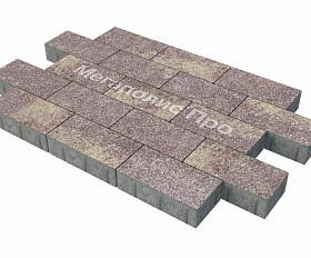 Тротуарная плитка Фабрика Готика Картано 300х150х60 мм Сансет FINERRO