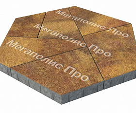 Тротуарная плитка Выбор Оригами Б.4.Фсм.8 80 мм Листопад Гранит Осень