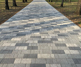 Тротуарная плитка Выбор Старый город 1Ф.6 60 мм. Серый