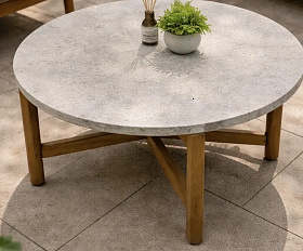 Лаунж-зона Eleonora Royal Family из натурального дерева с 3-хместным диваном