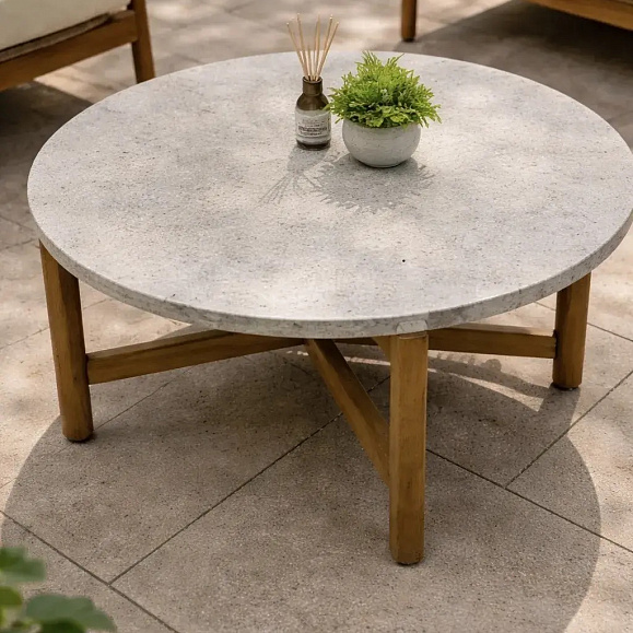 Лаунж-зона Eleonora Royal Family из натурального дерева с 3-хместным диваном фото 5