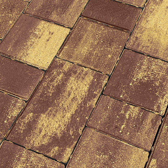 Тротуарная плитка Koldiz Новый Город 60 мм Оникс Осенний фото 1