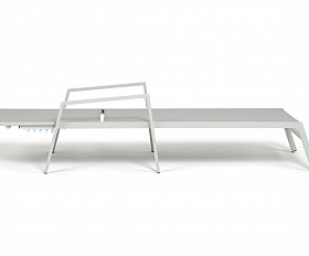 Парма шезлонг из алюминия темно-серый (RAL7024) муар, ткань текстилен серая