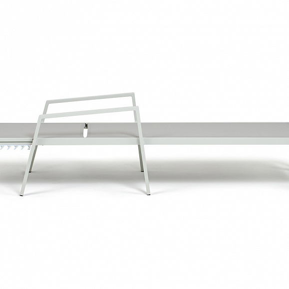 Парма шезлонг из алюминия темно-серый (RAL7024) муар, ткань текстилен серая фото 5