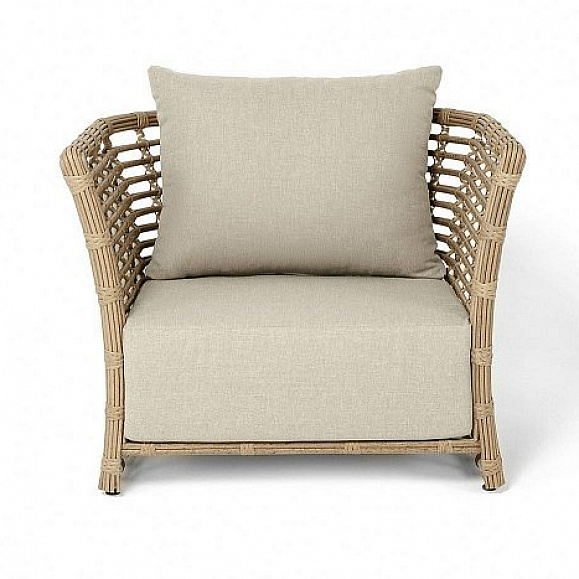 Кресло Валенсия 4SIS из искусственного ротанга, цвет соломенный фото 2