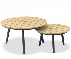 Кофейный комплект Marine Brafritid антрацит/натуральный, алюминий/тик