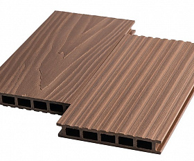 Террасная доска Экодэк Брайт Макс Кантри 3D, цвет Каштан