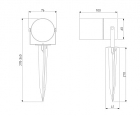 Уличный светильник Elektrostandard Landscape 35146/S черный
