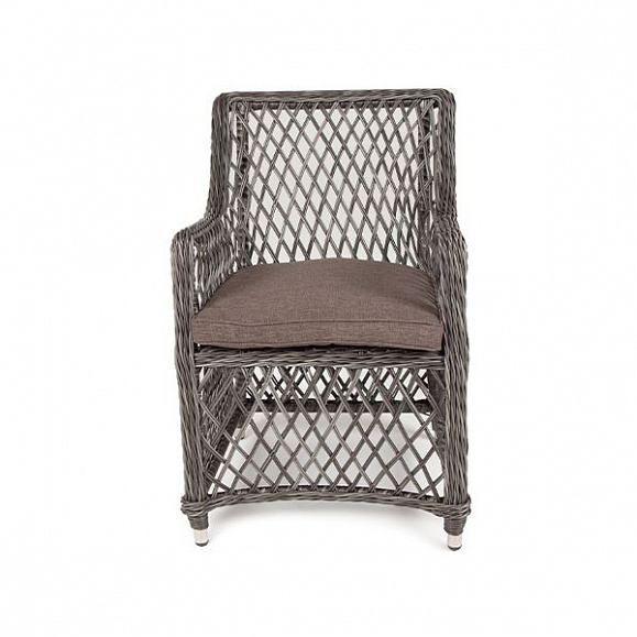 Плетеное кресло Латте 4SIS из искусственного ротанга, цвет графит фото 2