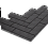 Тротуарная плитка Stellard Паркет 450x150x80 мм Черный