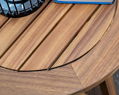 Стол садовый кофейный из акации ROUND Joygarden