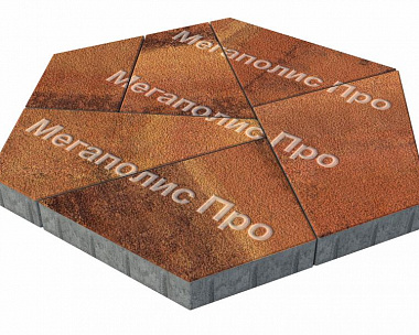 Тротуарная плитка Выбор Оригами Б.4.Фсм.8 80 мм Листопад Гранит Саванна