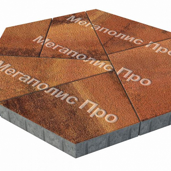 Тротуарная плитка Выбор Оригами Б.4.Фсм.8 80 мм Листопад Гранит Саванна фото 2