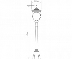 Уличный светильник Elektrostandard Andromeda F IP44 GLYF-8024F черное золото
