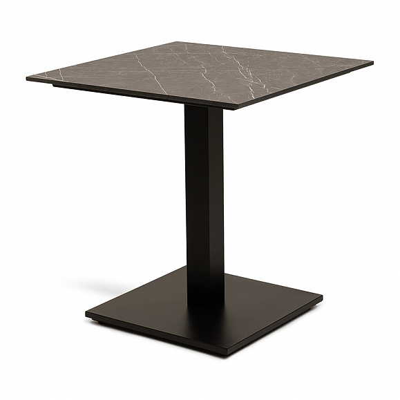 Каффе стол из HPL квадратный 70х70см, цвет серый мрамор фото 1