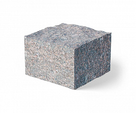 Брусчатка гранитная 100x100x80 мм пилено-колотая Камбулатовское месторождение Карандаш